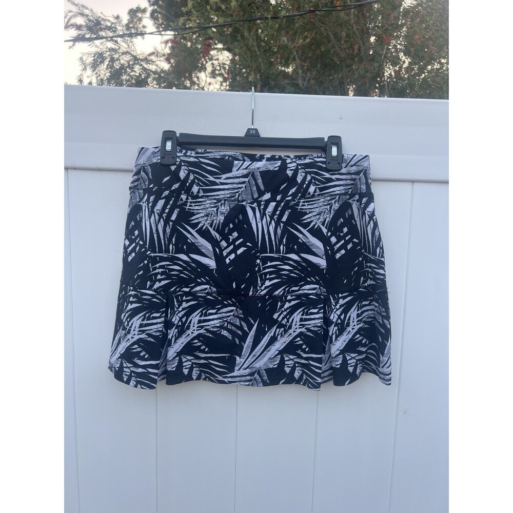 Reel Legends XL Reel-Tec Performance Skort Tropical Leaf Print Black
